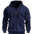 (Pearson OBM) European and American Fashion Casual Autumn and Winter Hat Sweater Zipper Long Sleeve Men's and Women's Same Style Sweatshirt Running Training Outdoor Warm Fitness Jacket - BUY ABROAD NOW