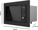 Cecotec Micro-ondes intégré Digital GrandHeat 2350, Noir. 900 W, 23 litres, grill, 9 fonctions préconfigurées, Quick Start, minuteur, Plateau de 27 cm de diamètre. (Noir)