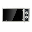 H.Koenig VIO2 – Micro-ondes multifonction compact 20L, 700W, Plateau tournant 24,5cm, 6 niveaux de puissance, Décongélation express, Minuterie jusqu’à 60 min – Design miroir noir