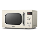 Comfee CMSRO 20 di rd Micro-ondes rétro avec 8 menus automatiques, 5 niveaux de puissance de cuisson, bouton de cuisson express, 20 L, 800 W, rouge passionné