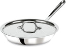 All-Clad D3 3-Ply Stainless Steel Fry Pan with Lid 10 Inch, Induction Compatible, Oven Broiler Safe 600F, Fast and Even Heat, Pots and Pans, Cooking Skillet Cookware, Stainless Steel