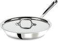 All-Clad D3 3-Ply Stainless Steel Fry Pan with Lid 10 Inch, Induction Compatible, Oven Broiler Safe 600F, Fast and Even Heat, Pots and Pans, Cooking Skillet Cookware, Stainless Steel