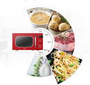 Comfee CMSRO 20 di rd Micro-ondes rétro avec 8 menus automatiques, 5 niveaux de puissance de cuisson, bouton de cuisson express, 20 L, 800 W, rouge passionné