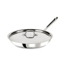 All-Clad D3 3-Ply Stainless Steel Fry Pan with Lid 10 Inch, Induction Compatible, Oven Broiler Safe 600F, Fast and Even Heat, Pots and Pans, Cooking Skillet Cookware, Stainless Steel