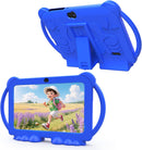 Kids Tablet 7 inch Android 12, 4GB RAM 32GB ROM, 512GB Expandable, with Parental Control, WiFi, Bluetooth, Dual Camera with Silicone Case, 1PCS(Blue)