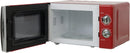 Russell Hobbs RHMM701R Micro-ondes manuel monofonction 700 W, 17 l, 5 niveaux de puissance, sonnerie et minuterie, fonction décongélation, nettoyage facile, rouge