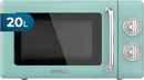 Cecotec Micro-Ondes Mécanique Proclean 3010 Retro Vert. 20 L, 700 W en 6 niveaux, minuterie jusqu'à 30 minutes, mode dégivrage, design vert vintage, finitions en acier.