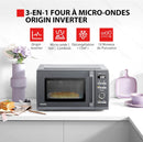 Toshiba,MW3-AG25PFI(MG),Four à Micro-ondes 25L 3-en-1 900W, Morandi Gris Éclatant, 6 Programmes, 10 Niveaux de Puissance, 7 Menus Automatiques, Nettoyage Facile