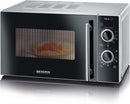 SEVERIN Four à micro-ondes 20 L, 700 W pour décongeler, chauffer et réchauffer, avec 5 niveaux de puissance, Minuteur 35 min, Plateau tournant (Ø 25,4 cm), blanc, MW 7770