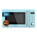 Cecotec Micro-Ondes Mécanique Proclean 3010 Retro Vert. 20 L, 700 W en 6 niveaux, minuterie jusqu'à 30 minutes, mode dégivrage, design vert vintage, finitions en acier.