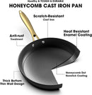 imarku Non Stick Frying Pans, 10 Inch Frying Pan with Lid, Professional Cast Iron Skillets Nonstick Frying Pan, Frying Pans Nonstick with Lid and Stay Cool Handle, Chrismas Gifts for Women and Men