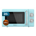 Cecotec Micro-Ondes Mécanique Proclean 3010 Retro Vert. 20 L, 700 W en 6 niveaux, minuterie jusqu'à 30 minutes, mode dégivrage, design vert vintage, finitions en acier.