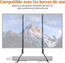 Amazon Basics Support TV universel pour téléviseurs LCD/LED/Plasma de 22" à 77" réglable en hauteur, compatible avec barres de son, supporte jusqu'à 36 kg et VESA 800 x 400 mm max, noir