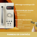 COMFEE' Micro-ondes Rétro avec 8 MENUS PRÉRÉGLÉS , 5 Niveaux de Puissance de Cuisson, 20 L, 800 W, Cuisson Express 30S, CMSRO 20di cr, Crème D'abricot
