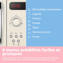 COMFEE' Micro-ondes Rétro avec 8 MENUS PRÉRÉGLÉS , 5 Niveaux de Puissance de Cuisson, 20 L, 800 W, Cuisson Express 30S, CMSRO 20di cr, Crème D'abricot