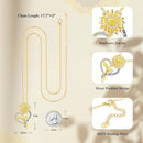 Sunflower Necklace for Women Anniversary Jewelry for Wife Birthday Gifts You Are My Sunshine Necklaces Pendant for Mom
