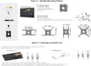 Amazon Basics Support mural pivotant et inclinable pour TV, moniteur plat et incurvé de 66-140 cm jusqu'à 36 kg/max. VESA 400 x 400 mm, Noir