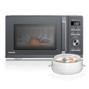 Toshiba,MW3-AG25PFI(MG),Four à Micro-ondes 25L 3-en-1 900W, Morandi Gris Éclatant, 6 Programmes, 10 Niveaux de Puissance, 7 Menus Automatiques, Nettoyage Facile