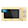Cecotec Micro-Ondes Mécanique Proclean 3010 Retro Vert. 20 L, 700 W en 6 niveaux, minuterie jusqu'à 30 minutes, mode dégivrage, design vert vintage, finitions en acier.