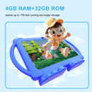 Kids Tablet 7 inch Android 12, 4GB RAM 32GB ROM, 512GB Expandable, with Parental Control, WiFi, Bluetooth, Dual Camera with Silicone Case, 1PCS(Blue)