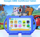 Kids Tablet 7 inch Android 12, 4GB RAM 32GB ROM, 512GB Expandable, with Parental Control, WiFi, Bluetooth, Dual Camera with Silicone Case, 1PCS(Blue)