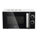 H.Koenig VIO2 – Micro-ondes multifonction compact 20L, 700W, Plateau tournant 24,5cm, 6 niveaux de puissance, Décongélation express, Minuterie jusqu’à 60 min – Design miroir noir
