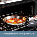 All-Clad D3 3-Ply Stainless Steel Fry Pan with Lid 10 Inch, Induction Compatible, Oven Broiler Safe 600F, Fast and Even Heat, Pots and Pans, Cooking Skillet Cookware, Stainless Steel