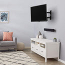 Amazon Basics Support mural pivotant et inclinable pour TV, moniteur plat et incurvé de 66-140 cm jusqu'à 36 kg/max. VESA 400 x 400 mm, Noir