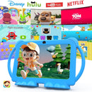 Kids Tablet 7 inch Android 12.0 for Toddler, 4GB RAM 32GB ROM Bluetooth IPS Screen Parental Control Dual Camera Shockproof Case for Educational Games, (Blue)