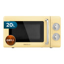 Cecotec Micro-Ondes Mécanique Proclean 3010 Retro Vert. 20 L, 700 W en 6 niveaux, minuterie jusqu'à 30 minutes, mode dégivrage, design vert vintage, finitions en acier.