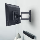 Amazon Basics Support mural pivotant et inclinable pour TV, moniteur plat et incurvé de 66-140 cm jusqu'à 36 kg/max. VESA 400 x 400 mm, Noir