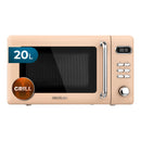 Cecotec Micro-Ondes Mécanique Proclean 3010 Retro Vert. 20 L, 700 W en 6 niveaux, minuterie jusqu'à 30 minutes, mode dégivrage, design vert vintage, finitions en acier.
