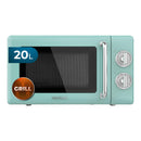 Cecotec Micro-Ondes Mécanique Proclean 3010 Retro Vert. 20 L, 700 W en 6 niveaux, minuterie jusqu'à 30 minutes, mode dégivrage, design vert vintage, finitions en acier.