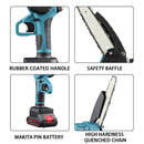 Cordless Electric Chainsaws Powerful Pruning Saw Woodworking Garden Trimming Saws Power Tools for Makita 18V Battery. - 8inch 3000W
