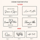 Personalized flannel jewelry box, wedding ring box, necklace box, rings