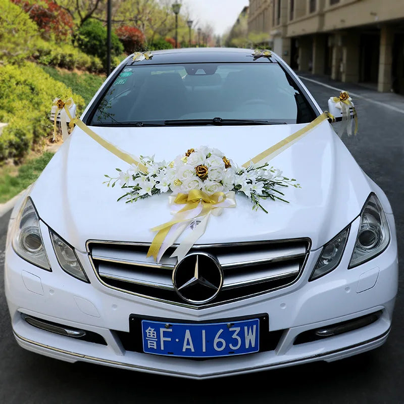 Artificial flowers for wedding decoration, cars, churches, forests, ceremonies, suites