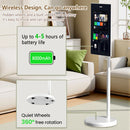 21.5Inch Portable Smart TV, Rolling & Height-Adjustable Android TV, 60HZ 1080P Touch Screen, 8000mAh Battery,13MP Camera,6G+128G