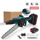 Cordless Electric Chainsaws Powerful Pruning Saw Woodworking Garden Trimming Saws Power Tools for Makita 18V Battery. - 8inch 3000W