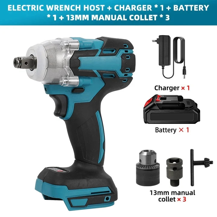 Brushless Electric French For Makita 18V Battery Cordless Electric Impact band. Hand draw Power Tool. -  520N.m