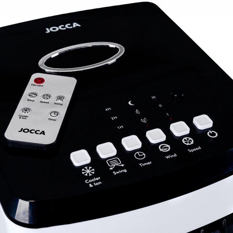 Jocca air conditioning with ionizer and control. Fan with cold wet filter, 3 L tank, 3 speeds.