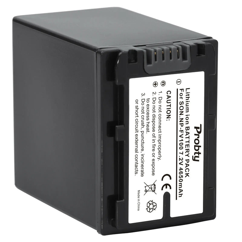 2pcs NP-FV100 Battery For Sony DCR-SR15, SR21, SR68, SR88, SX15, SX21, SX44, SX45, SX63, SX65, SX83, SX85, HDR-CX110, CX115