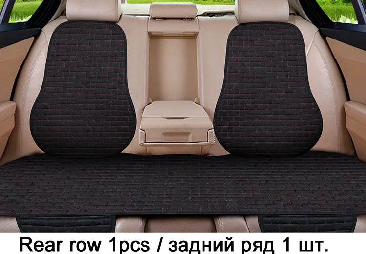 Car Seat Cover Front/Rear Flax/Linen Seat Cushion Protector Pad Black/Red/Beige/Grey/Coffee/Brown For Audi A3 A5 D2 X45