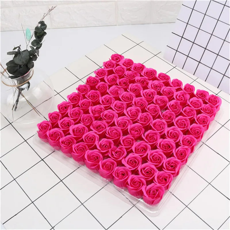 Soap rose flower head, artificial flowers, wedding decoration, Valentine's Day gifts