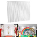 White silk curtains for window decoration, weddings, ceremonies,