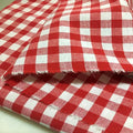 Cotton Plaid Fabric By The Meter for Sewing Shirts Clothing Dresses Tablecloth Coats Black White Red Soft Breathable Comfortable