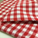 Cotton Plaid Fabric By The Meter for Sewing Shirts Clothing Dresses Tablecloth Coats Black White Red Soft Breathable Comfortable