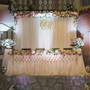 White silk curtains for window decoration, weddings, ceremonies,