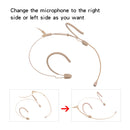 Upgrade Version Electret Condenser Headworn Headset Microphone Double Ear Hanging 4 Pin XLR TA4F For Shure Body Pack Thick Cable