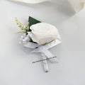 Bridal bouquet for bridesmaid, white silk flowers,