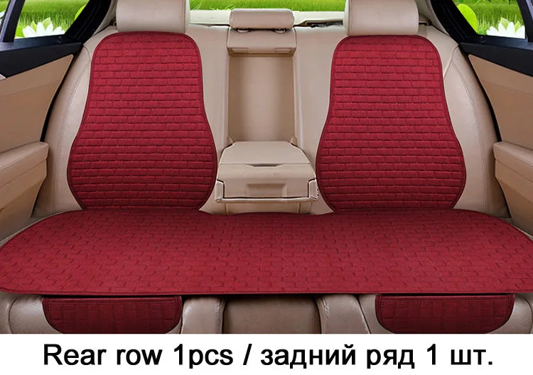 Car Seat Cover Front/Rear Flax/Linen Seat Cushion Protector Pad Black/Red/Beige/Grey/Coffee/Brown For Audi A3 A5 D2 X45